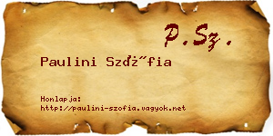 Paulini Szófia névjegykártya